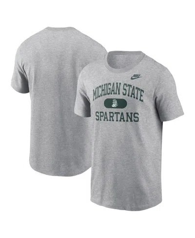 NIKE MEN'S HEATHER GRAY MICHIGAN STATE SPARTANS LEGACY ALMA MATER T-SHIRT