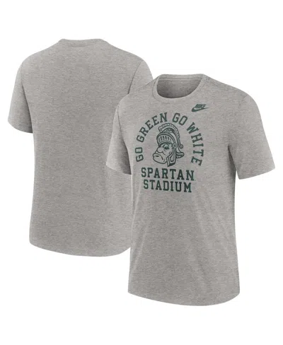 Nike Men's Heather Gray Michigan State Spartans Legacy Local Tri-blend T-shirt