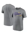 Nike Men's Heather Gray Minnesota Vikings Legend Team Shoutout Performance T-shirt In Heather Gray