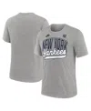 Nike Heather Gray New York Yankees Cooperstown Collection Retro Tri-blend T-shirt In Heather Gray