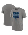 Nike Men's Heather Gray New York Yankees Local Hometown Tri-blend T-shirt In Gray