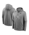 Nike Men's Heather Gray Penn State Nittany Lions Legacy Logo Club Fleece Pullover Hoodie In Heather Gray