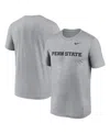 Nike Men's Heather Gray Michigan State Spartans Primetime Evergreen Wordmark T-shirt In Heather Gray