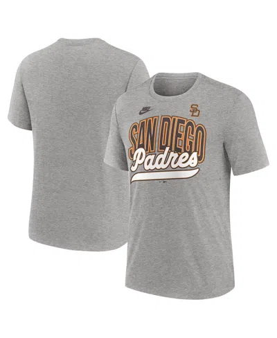 Nike Heather Gray San Diego Padres Cooperstown Collection Retro Tri-blend T-shirt