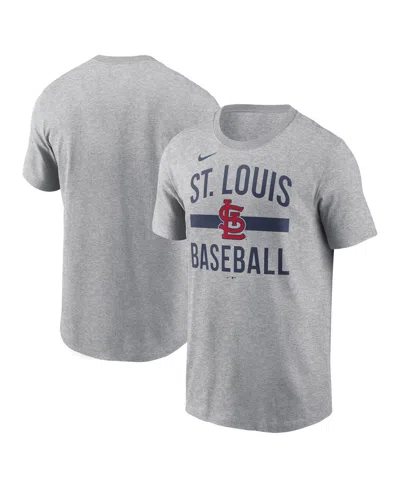 Nike Men's Heather Gray St. Louis Cardinals Arched T-shirt