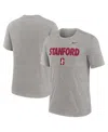 Nike Men's Heather Gray Stanford Cardinal Campus Local Tri-blend T-shirt In Heather Gray