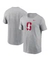 Nike Men's Heather Gray Stanford Cardinal Primetime Evergreen Club Fleece Pullover Hoodie In Heather Gray