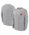 Nike Men's Heather Gray Tampa Bay Buccaneers Primetime Club Fleece Pullover Sweatshirt In Gray