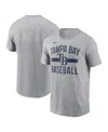Nike Men's Heather Gray Tampa Bay Rays Arched T-shirt In Gray