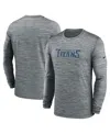 Nike Men's Heather Gray Tennessee Titans Sideline Team Velocity Performance Long Sleeve T-shirt In Gray
