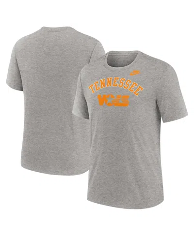 NIKE MEN'S HEATHER GRAY TENNESSEE VOLUNTEERS LEGACY ARCH TRI-BLEND T-SHIRT