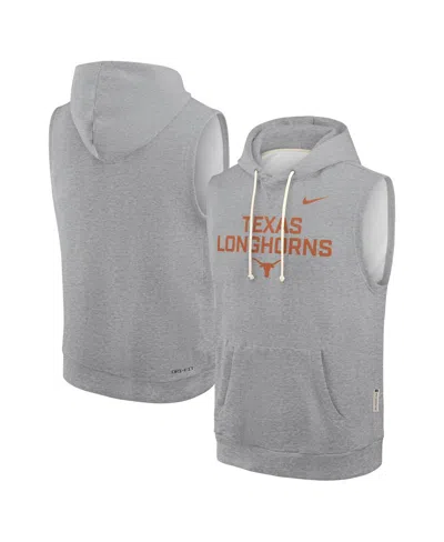 Nike Kids' Men's Heather Gray Texas Longhorns 2025 Sideline Performance Sleeveless Pullover Hoodie