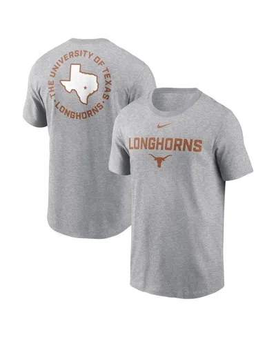 Nike Men's Heather Gray Texas Longhorns Campus 2-hit T-shirt