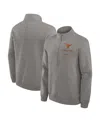 Nike Men's Heather Gray Texas Longhorns Primetime Club Half-zip Sweatshirt In Heather Gray