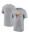 Nike Heather Gray Texas Longhorns Primetime Evergreen Logo T-shirt In Gray