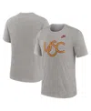 Nike Men's Heather Gray Usc Trojans Blitz Evergreen Legacy Primary Tri-blend T-shirt In Heather Gray
