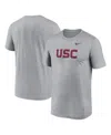 Nike Men's Heather Gray Usc Trojans Primetime Evergreen Wordmark T-shirt
