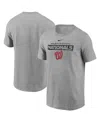 Nike Men's Heather Gray Washington Nationals Team T-shirt In Gray