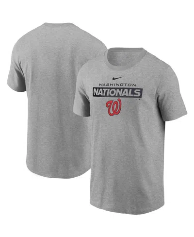 Nike Kids' Men's Heather Gray Washington Nationals Team T-shirt