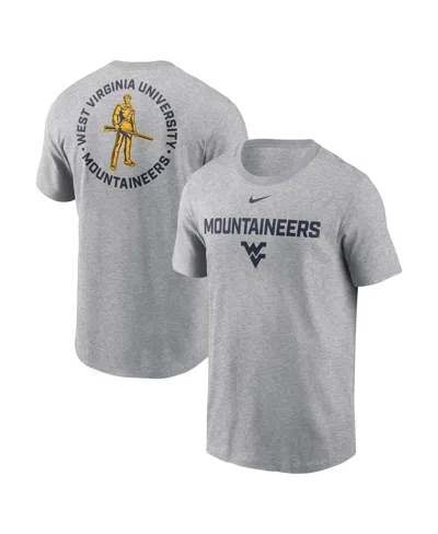 Nike Men's Heather Gray West Virginia Mountaineers Campus 2-hit T-shirt