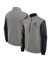 Nike Men's Heather Gray/black Duke Blue Devils Club Fleece Half-zip Pullover Sweatshirt In Gray