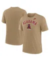 Nike Men's Heather Light Brown Alabama Crimson Tide Legacy Arch Tri-blend T-shirt In Brown