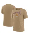 Nike Men's Heather Light Brown Lsu Tigers Legacy Arch Tri-blend T-shirt In Brown