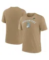 Nike Men's Heather Light Brown Michigan State Spartans Legacy Arch Tri-blend T-shirt In Brown