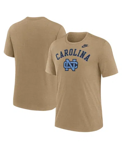 Nike Heather Light Brown North Carolina Tar Heels Legacy Arch Tri-blend T-shirt
