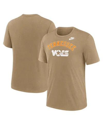 Nike Men's Heather Light Brown Tennessee Volunteers Legacy Arch Tri-blend T-shirt
