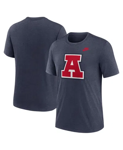 NIKE MEN'S HEATHER NAVY ARIZONA WILDCATS BLITZ LEGACY PRIMARY TRI-BLEND T-SHIRT