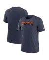 Nike Heather Navy Chicago Bears Long Pass Tri-blend T-shirt In Blue