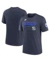 Nike Men's Heather Navy Chicago White Sox Cooperstown Collection Eras Tri-blend T-shirt In Blue