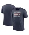 Nike Men's Heather Navy Chicago White Sox Cooperstown Collection Local Stack Tri-blend T-shirt In Blue