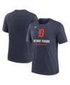 Nike Heather Navy Detroit Tigers Logo Tri-blend T-shirt In Blue