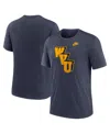 Nike Heather Navy West Virginia Mountaineers Blitz Legacy Primary Tri-blend T-shirt In Blue