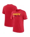 Nike Heather Red Kansas City Chiefs Long Pass Tri-blend T-shirt In Multi