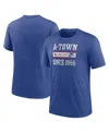 Nike Heather Royal Atlanta Braves Cooperstown Collection Local Stack Tri-blend T-shirt In Heather Royal
