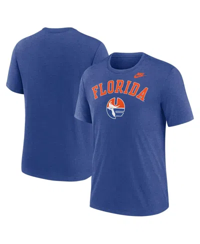 Nike Men's Heather Royal Florida Gators Legacy Arch Tri-blend T-shirt In Blue