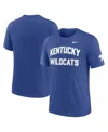 Nike Heather Royal Kentucky Wildcats Campus Collegiate Block Tri-blend T-shirt In Blue