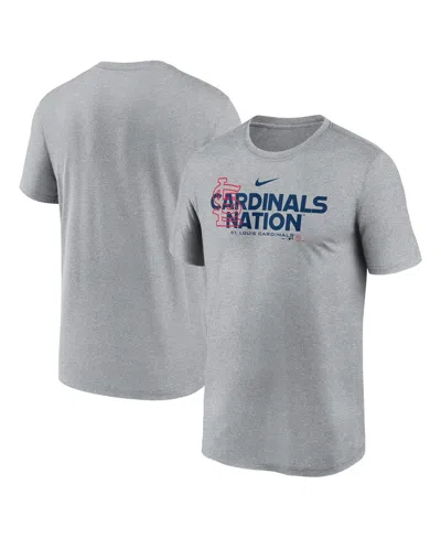 Nike Men's Heathered Charcoal St. Louis Cardinals Local Rep Legend Performance T-shirt In Gray