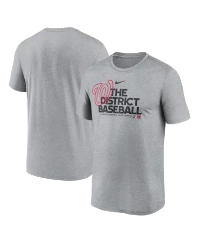 Nike Men's Heathered Charcoal Washington Nationals Local Rep Legend Performance T-shirt In Gray
