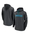 Nike Men's Heathered Charcoal/black Carolina Panthers Surrey Legacy Pullover Hoodie In Heather Charcoal,black