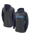 Nike Men's Heathered Charcoal/navy Tennessee Titans Surrey Legacy Pullover Hoodie In Heather Charcoal,navy