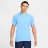 Nike Men's Heathered Short-sleeve Hydroguard Swim Shirt In Blue