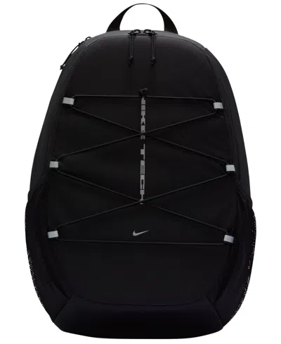 Nike Men's Heritage Sweep Laptop Backpack In Black,reflect Silver