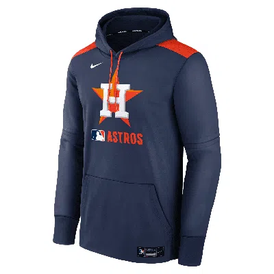 Nike Men's Houston Astros Authentic Collection  Therma Mlb Pullover Hoodie In Blue