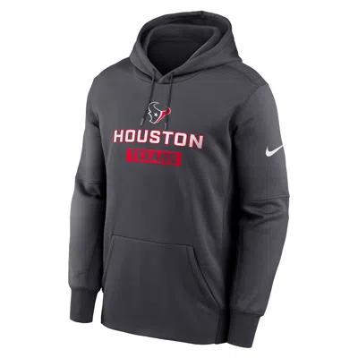 Nike Men's Houston Texans Toss Sweep Menâs  Therma Nfl Pullover Hoodie In Gray