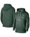 Nike Men's Hunter Green Milwaukee Bucks Courtside Standard Issue Premium Performance Pullover Hoodie In Hunter Green