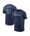 Nike Men's Ichiro Suzuki Navy Seattle Mariners 2025 National Baseball Hall Of Fame Name Number T-shirt In Blue